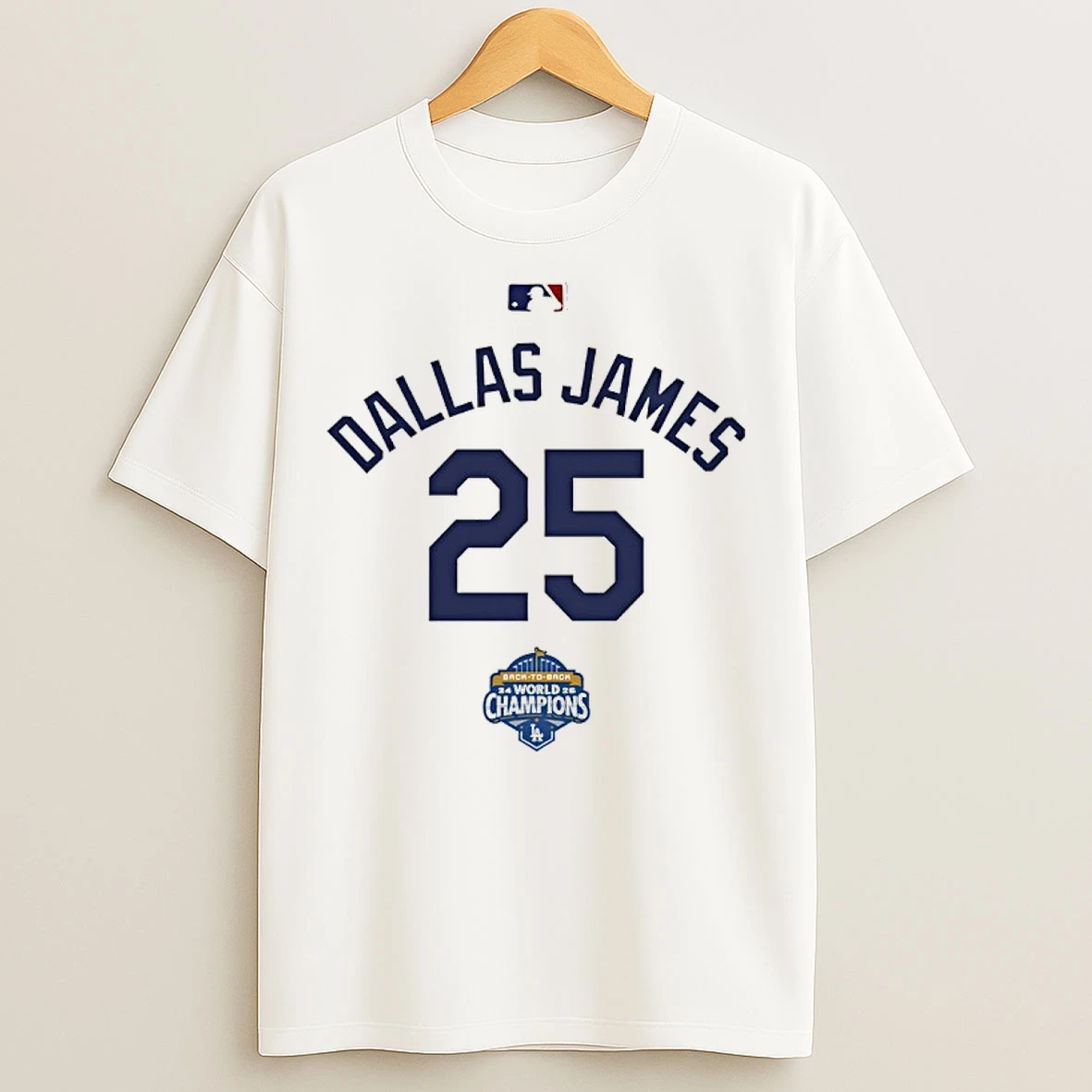 Classic Dallas James 25 Back To Back Champs World Champions T Shirts