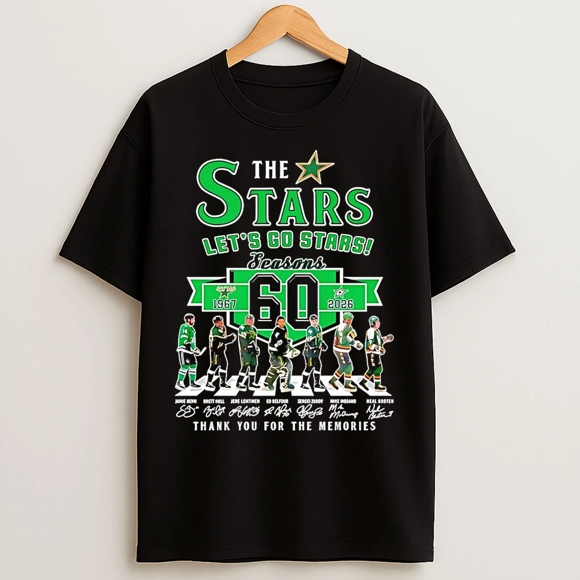 Classic Dallas Stars Minnesota North Stars 60th Anniversary Season T Shirts
