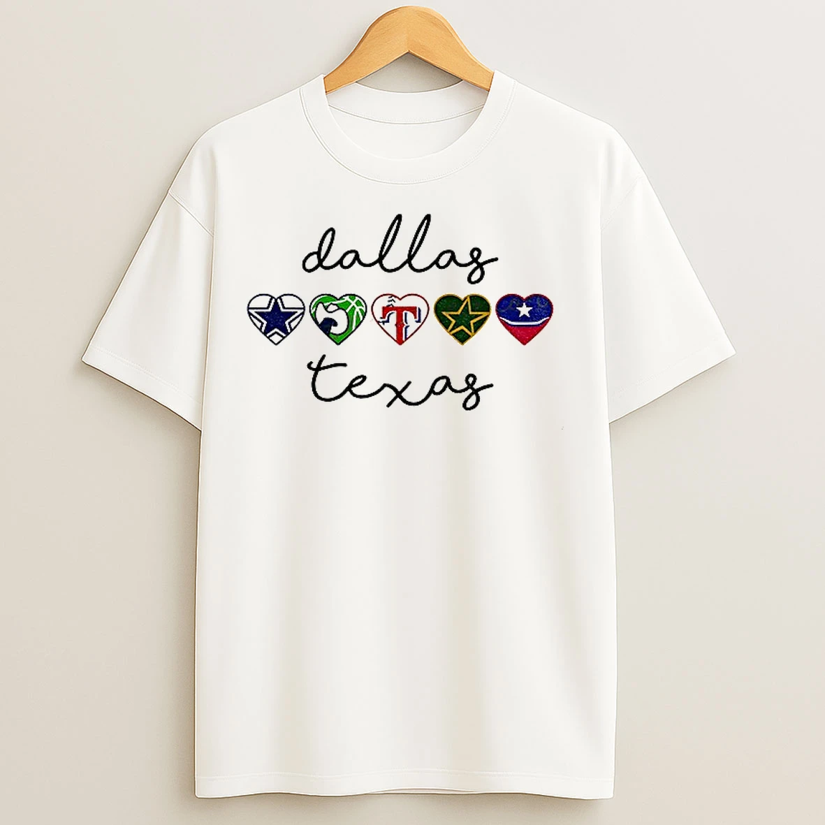 Classic Dallas Texas Sports Teams Graphic Cowboys Mavericks Stars Rangers Fc Dallas T Shirts
