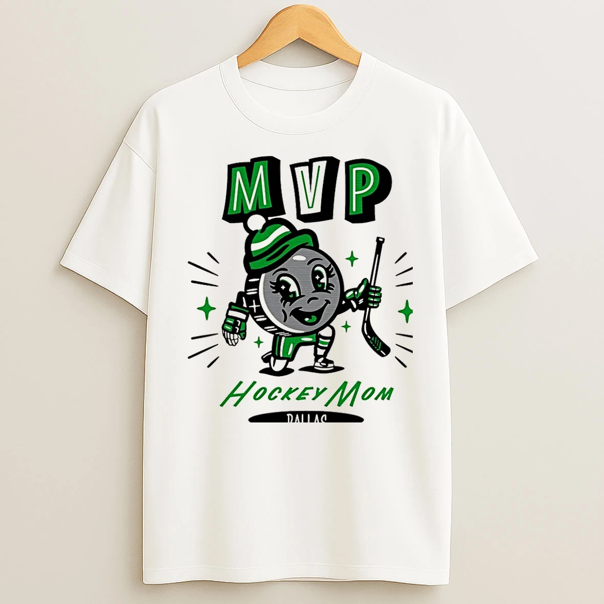 Classic Dallas Hockey Mom Mvp 2025 Cartoon Christmas T Shirts