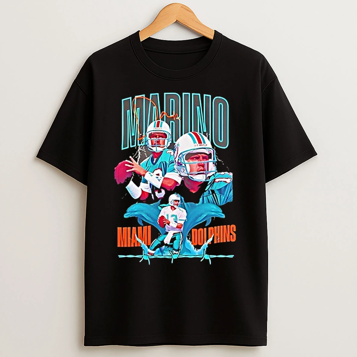 Classic Dan Marino Miami Dolphins National Football League Legend Graphic T Shirts