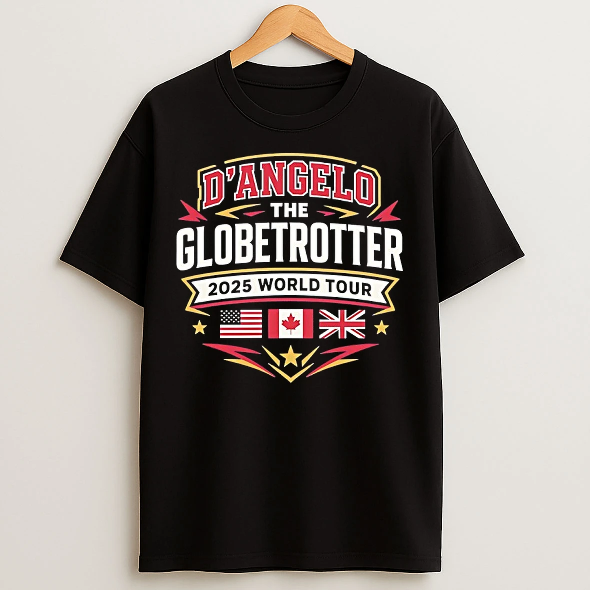 Classic Dangelo The Globetrotter World Tour 2025 T Shirts