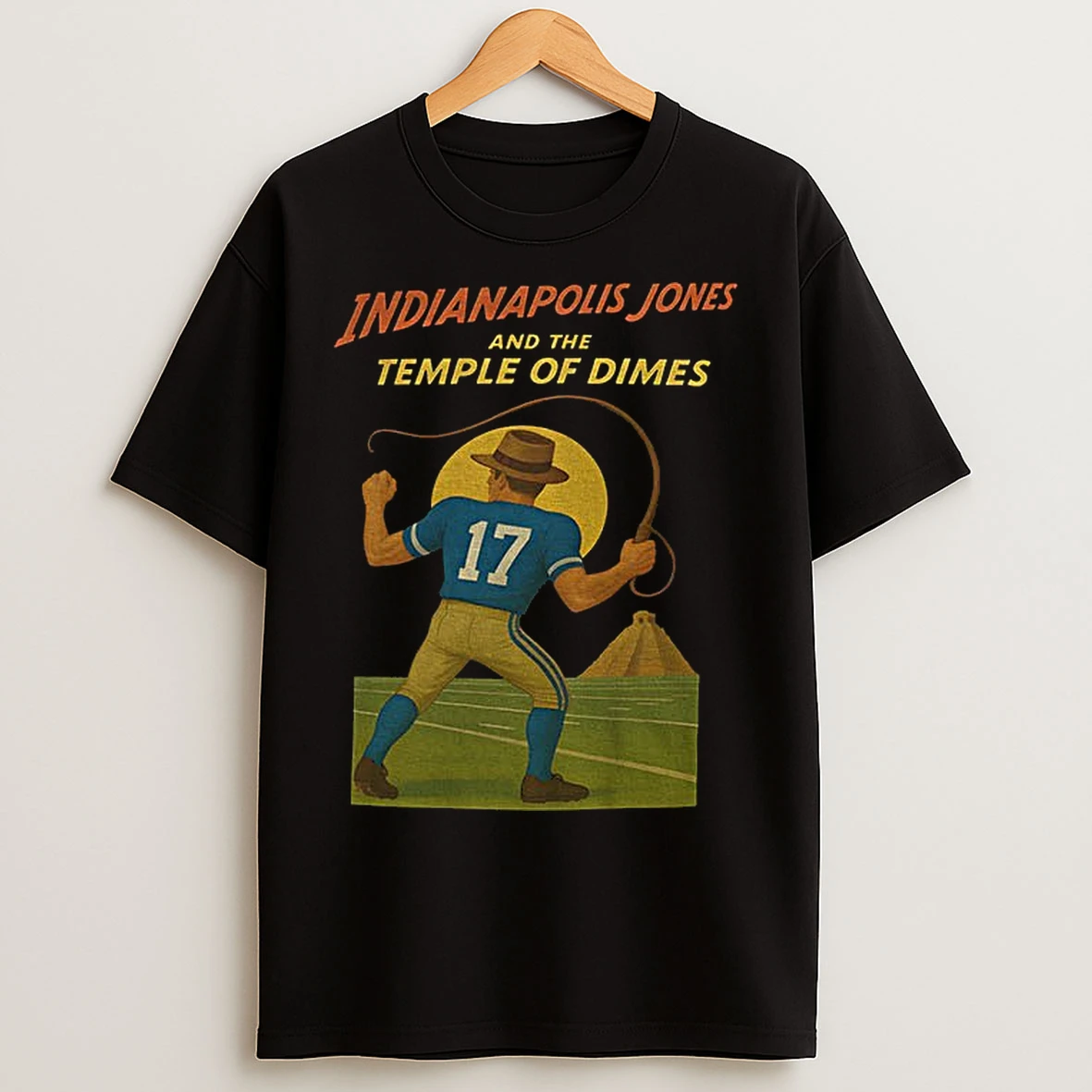 Classic Daniel Jones Indianapolis Colts Jones And The Temple Of Dimes Movie Parody T Shirts