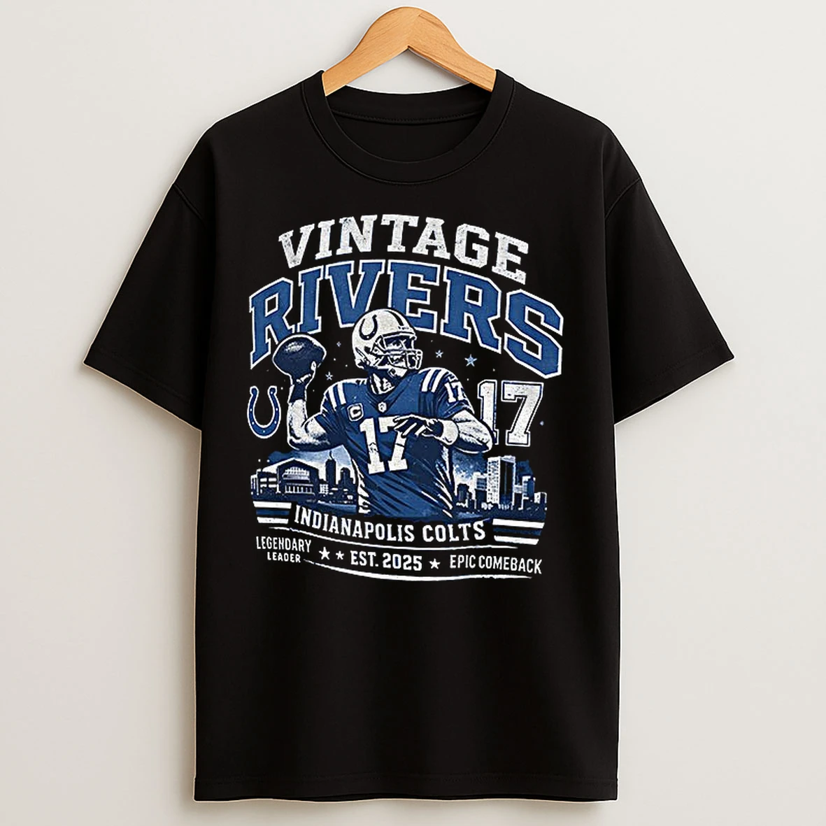 Classic Daniel Jones Indianapolis Colts Nfl Football Vintage Rivers Est 2025 Epic Comeback T Shirts