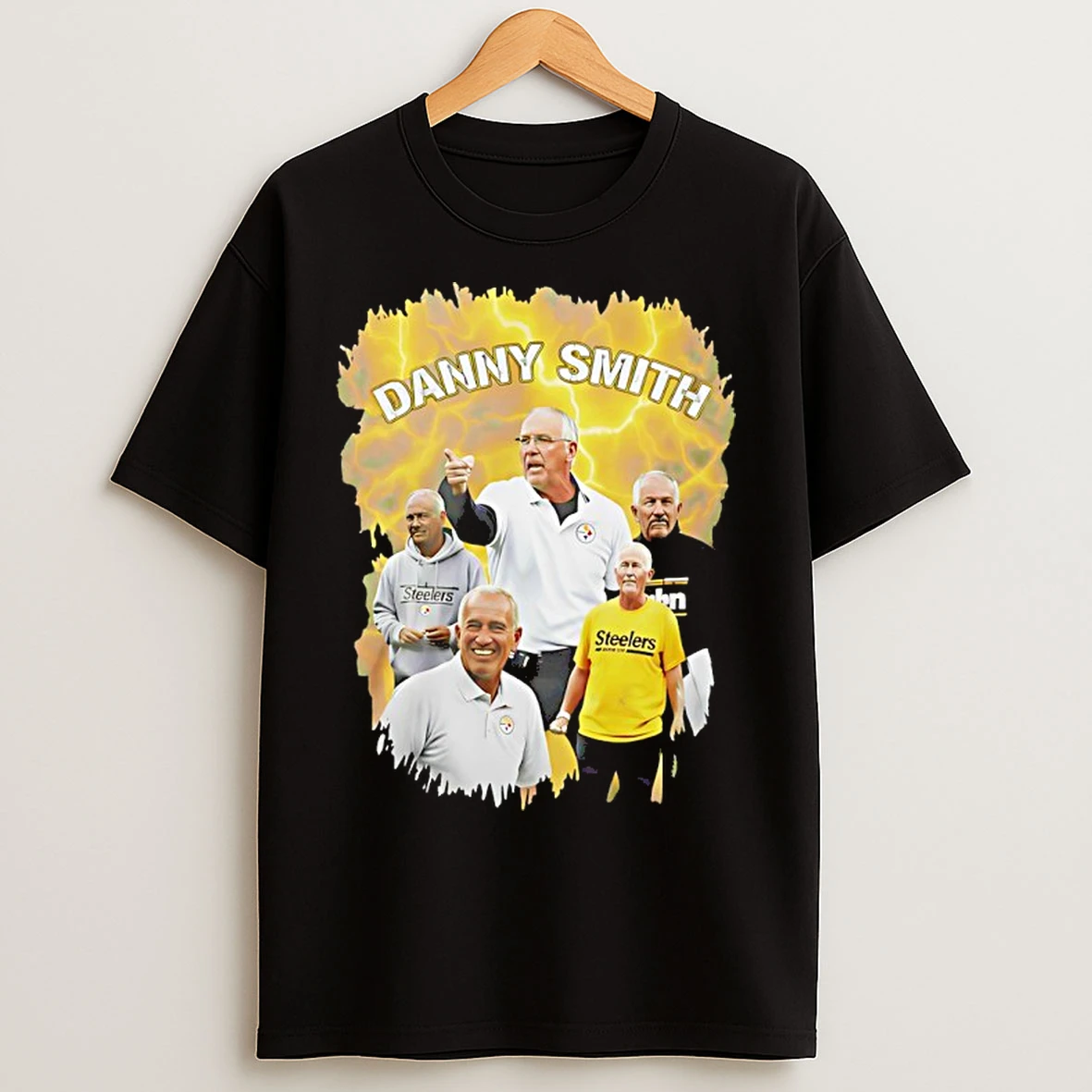 Classic Danny Smith Pittsburgh Steelers Coach Picture Collage T Shirts