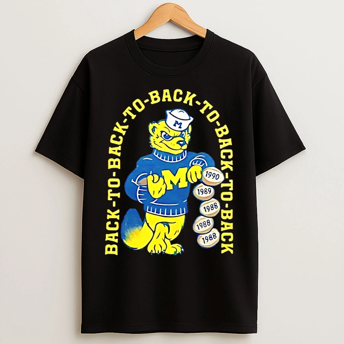 Classic Dave Portnoy Michigan Wolverines Back To Back To Back 5 Time Champions T Shirts