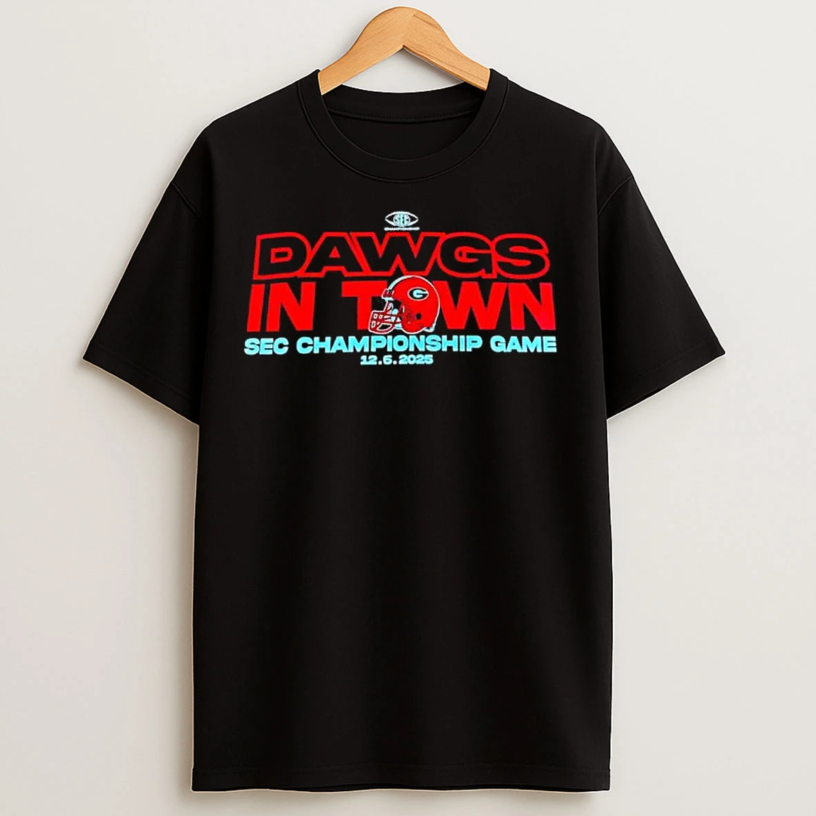 Classic Dawgs In Town Sec Championship Game 12 6 2025 Helmet T Shirts