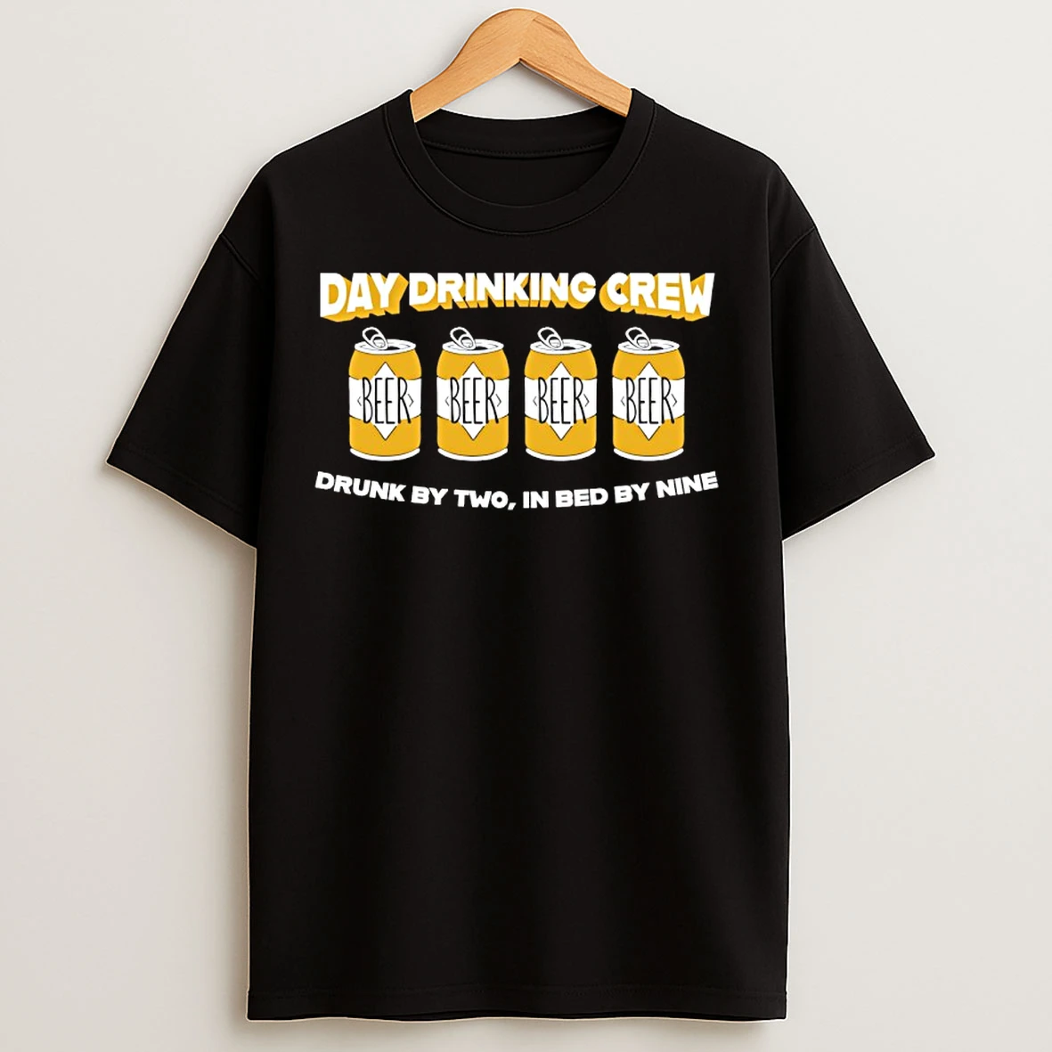 Classic Day Drinking Crew Beer Drunk By Two In Bed By Nine T Shirts