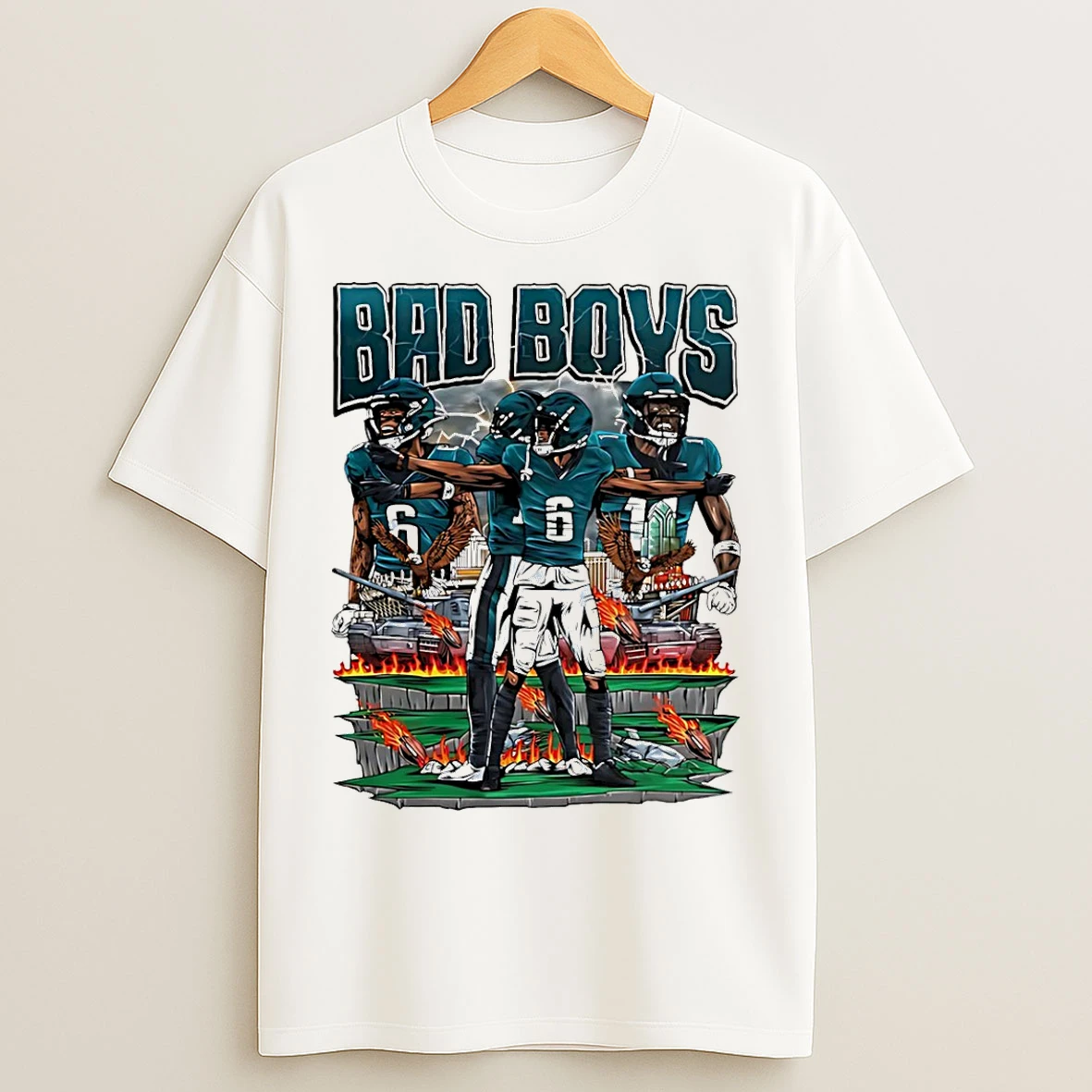Classic Devonta Smith Philadelphia Eagles Bad Boys Graphic T Shirts