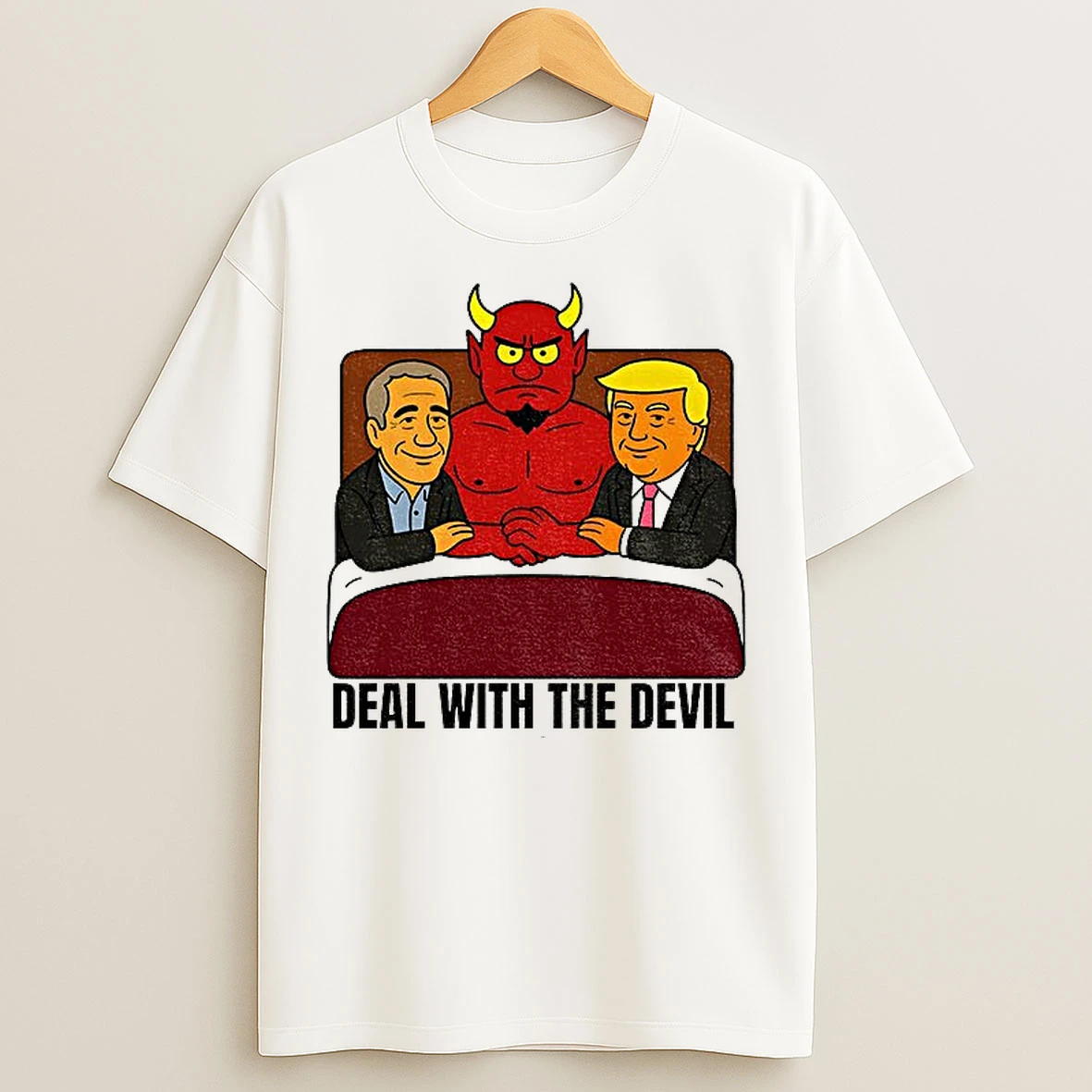 Classic Deal With The Devil Trump Epstein Satan South Park Parody T Shirts