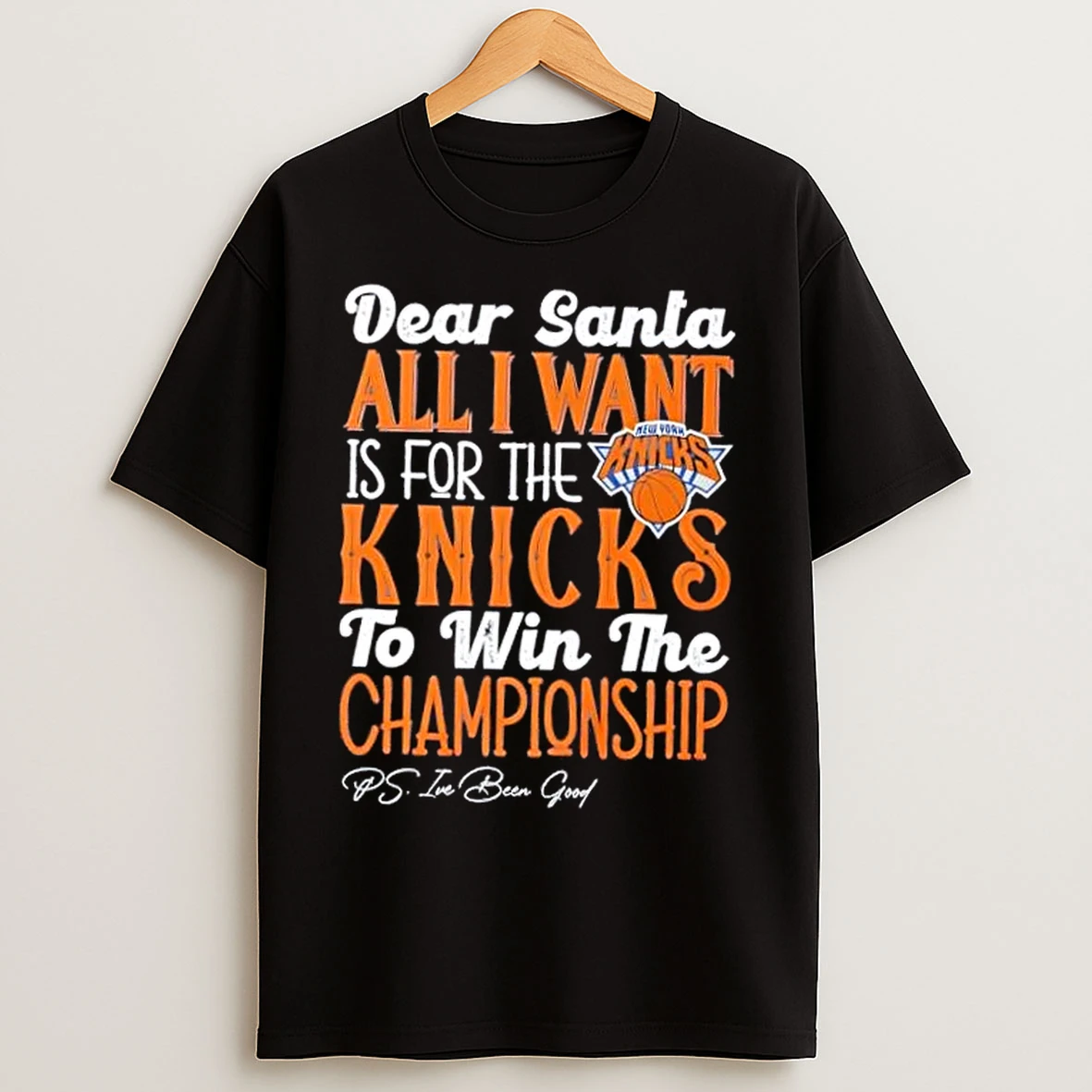 Classic Dear Santa All I Want Is For The New York Knicks To Win The Championship T Shirts
