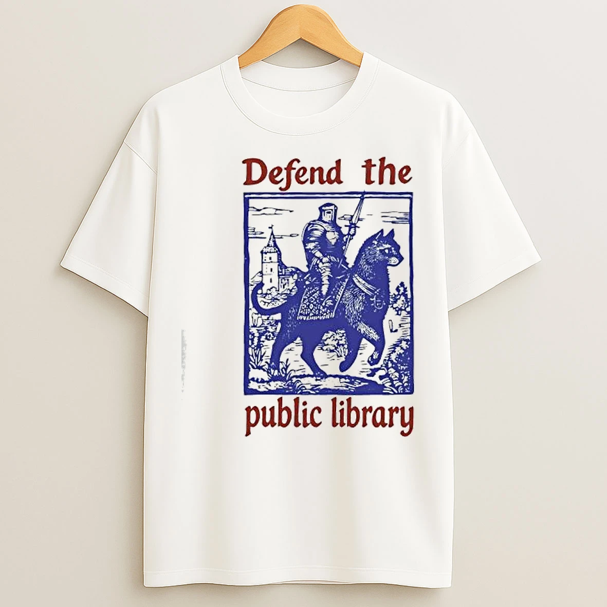 Classic Defend The Public Library Graphic T Shirts