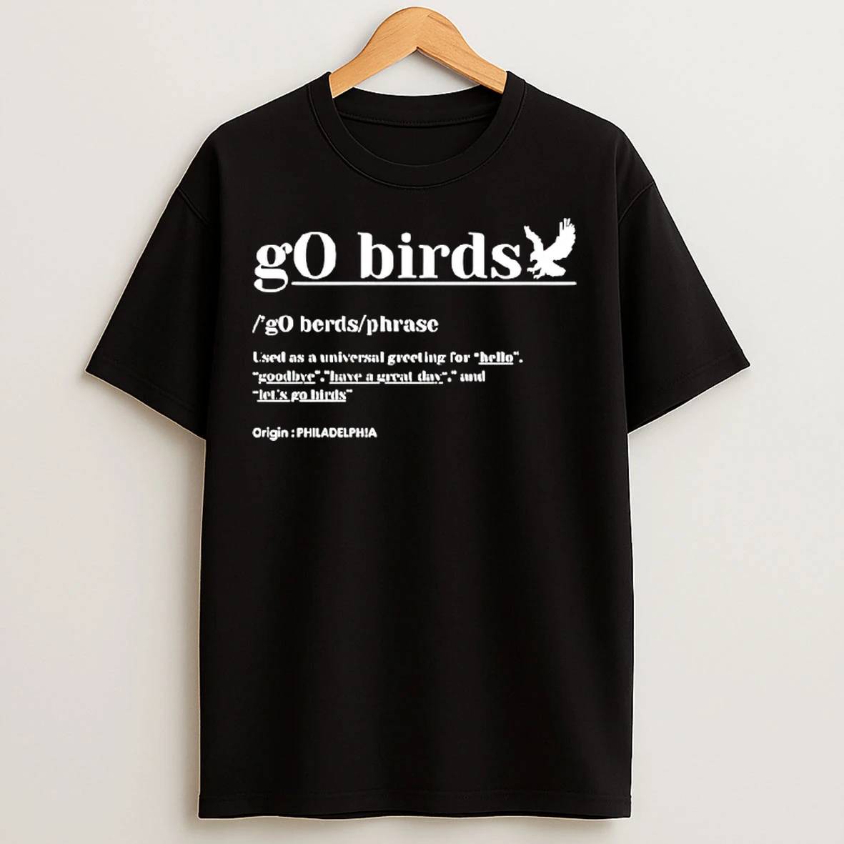 Classic Definition Go Birds Phrase Philadelphia Eagles Football T Shirts