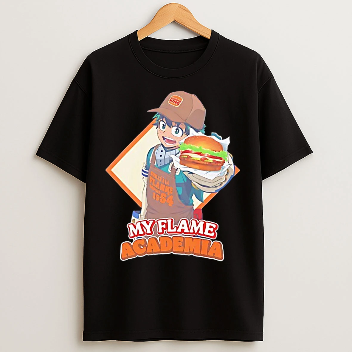 Classic Deku Burger King My Flame Academia T Shirts