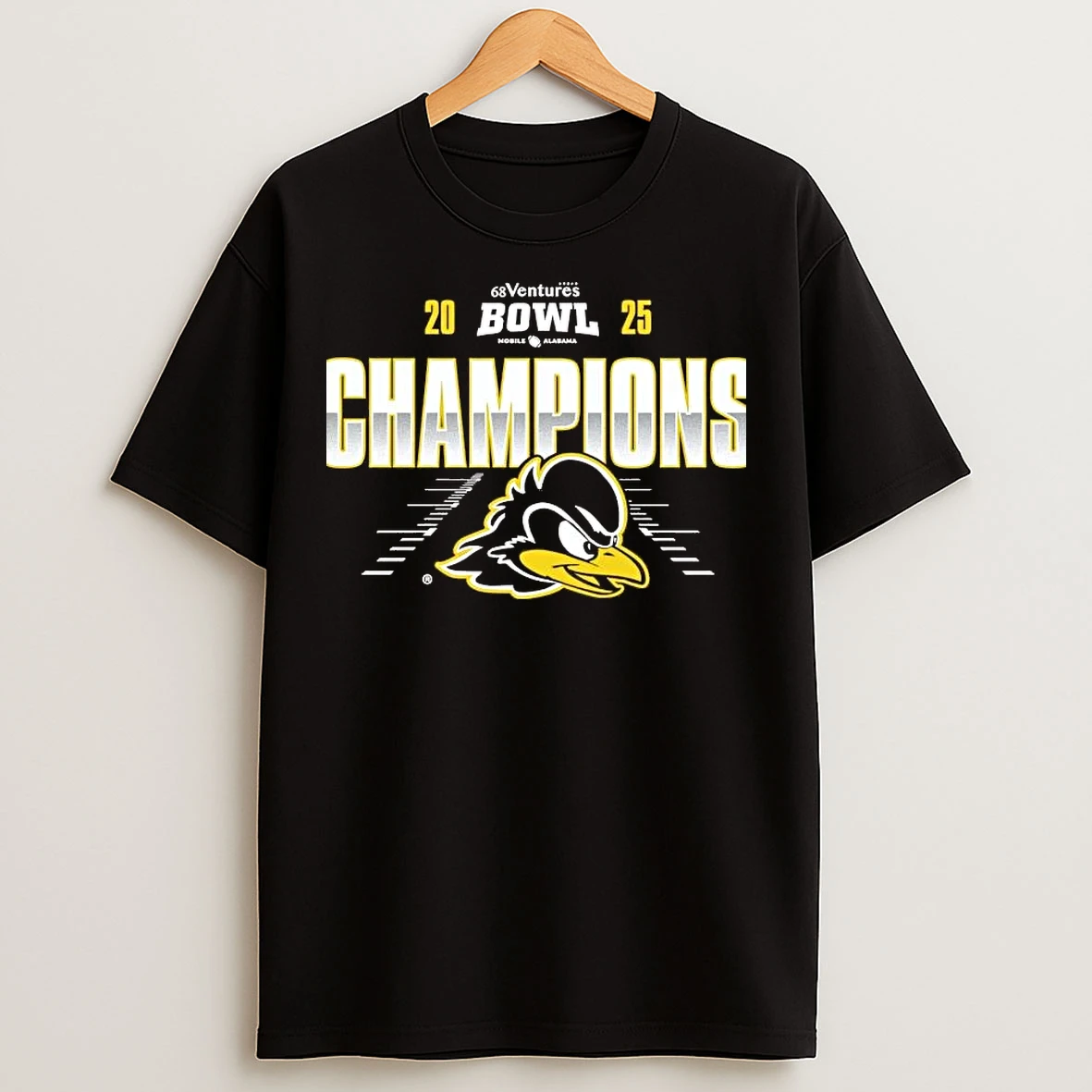 Classic Delaware Blue Hens 2025 68 Ventures Bowl Champions T Shirts