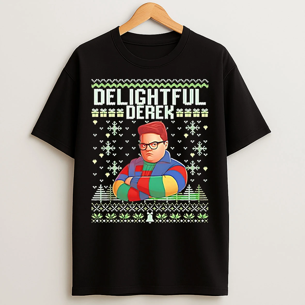 Classic Delightful Derek Christmas Ugly T Shirts