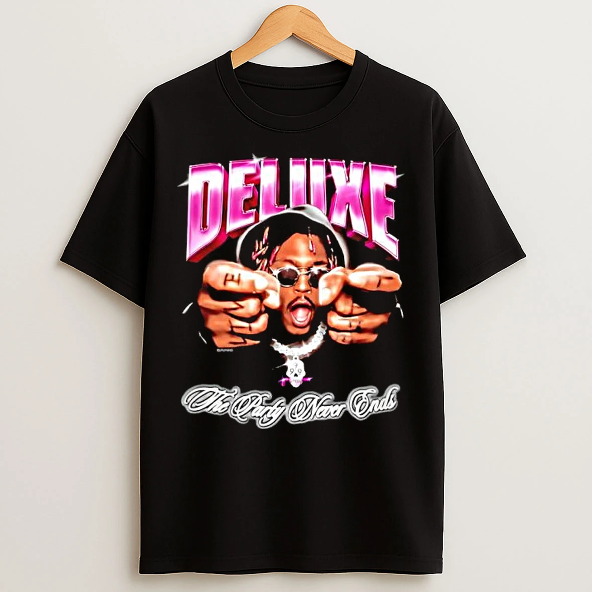 Classic Deluxe The Party Never Ends Graphic Print T Shirts