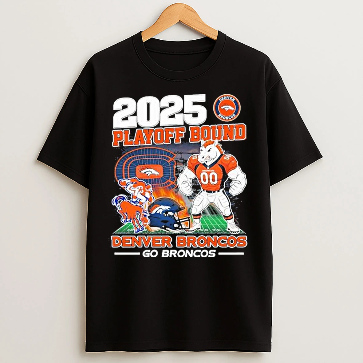 Classic Denver Broncos 2025 Nfl Playoffs Bound Go Broncos T Shirts