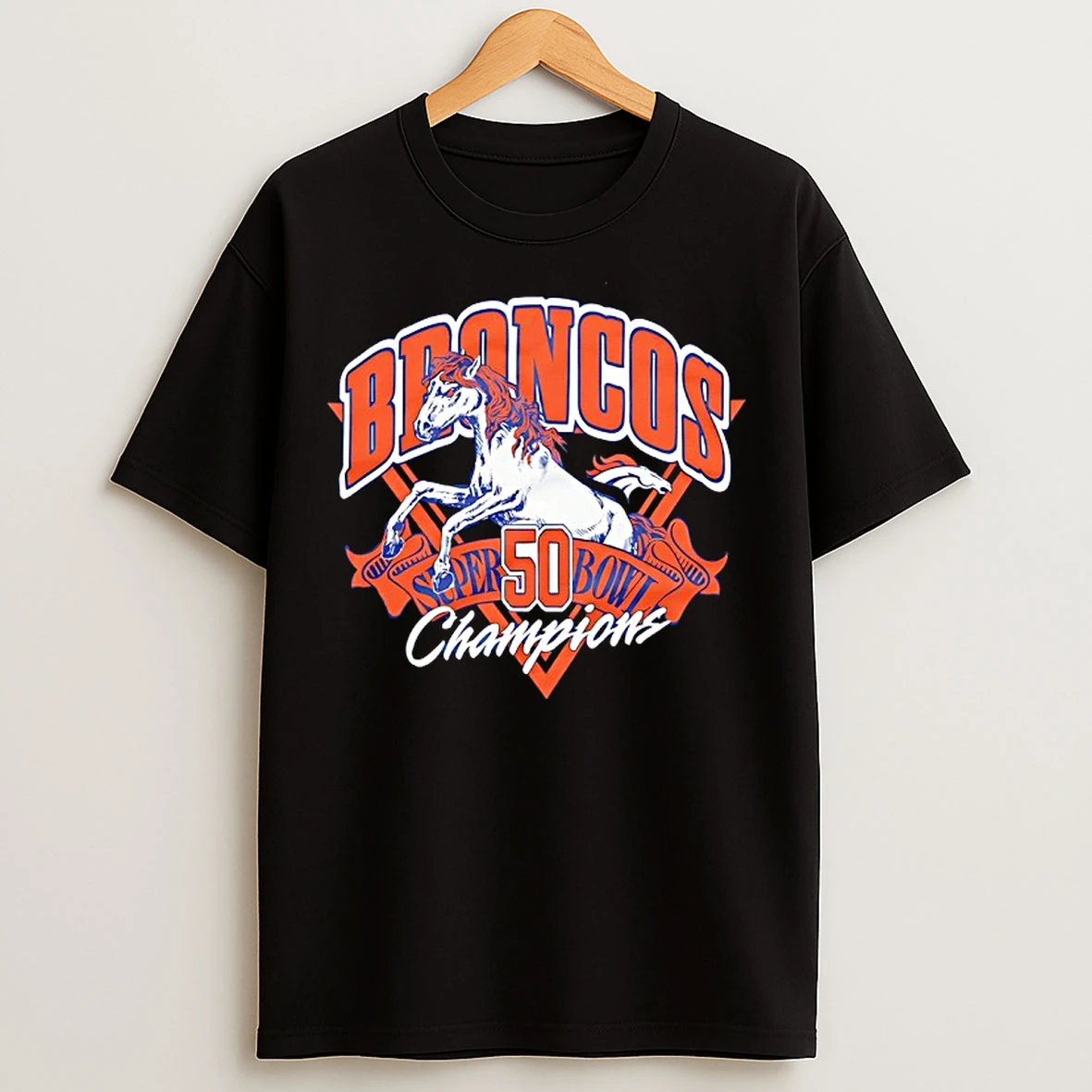 Classic Denver Broncos Football At Super Bowl 50 Champions T Shirts