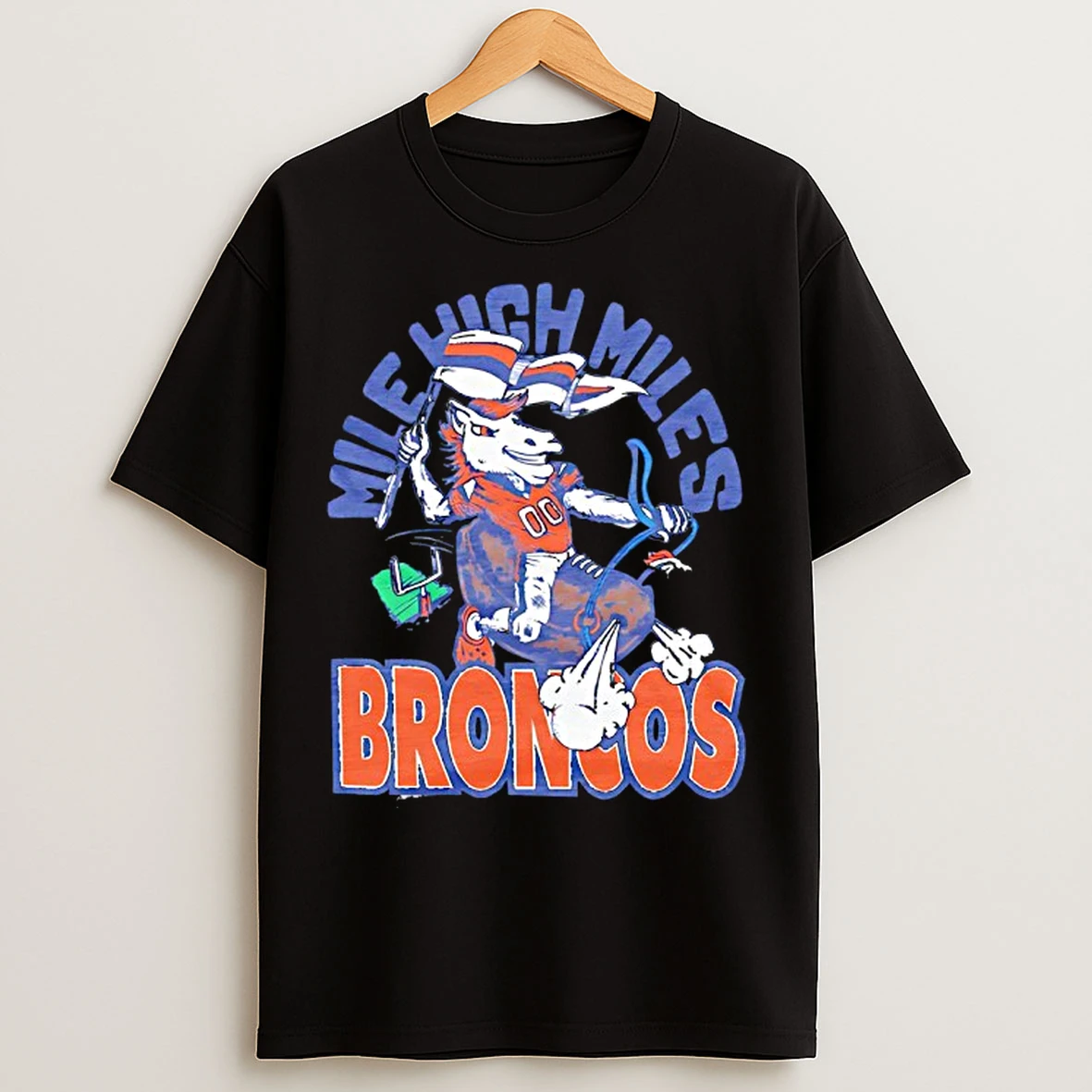 Classic Denver Broncos Football At Super Bowl 50 Champions Mile High Miles T Shirts