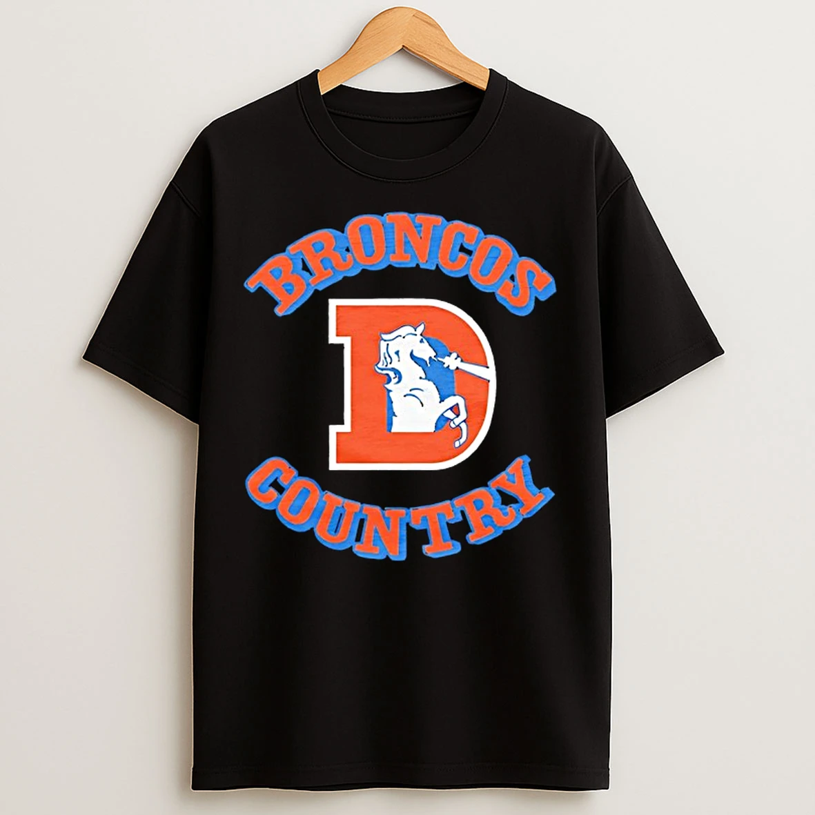Classic Denver Broncos Football Country D Logo T Shirts