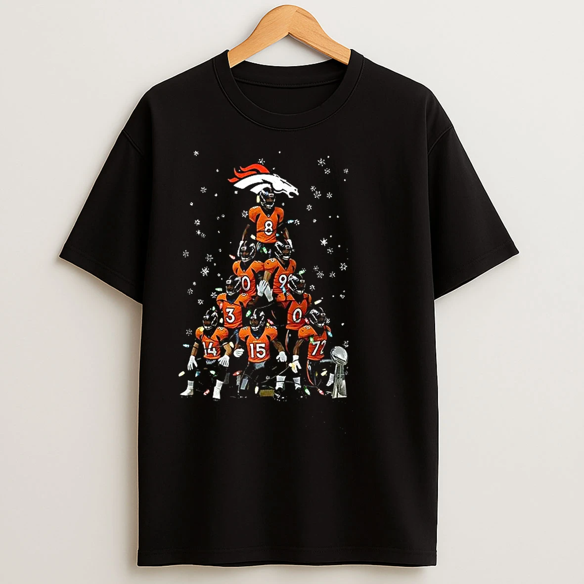 Classic Denver Broncos Teams Christmas Tree T Shirts