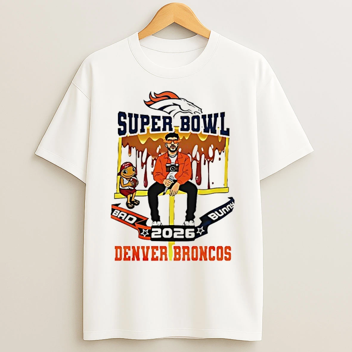 Classic Denver Broncos X Bad Bunny Super Bowl 2026 T Shirts