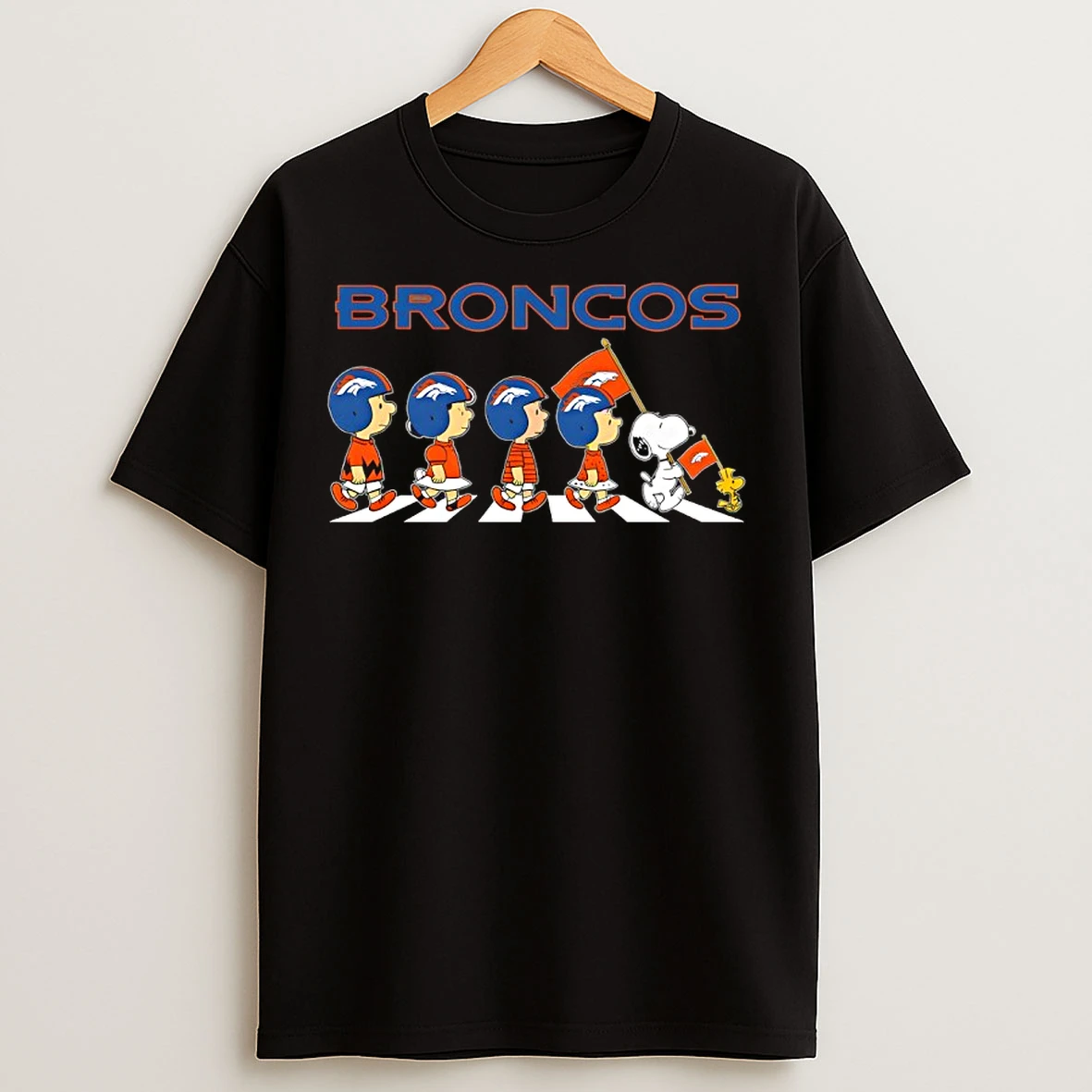 Classic Denver Broncos X Peanuts Snoopy Abbey Road T Shirts