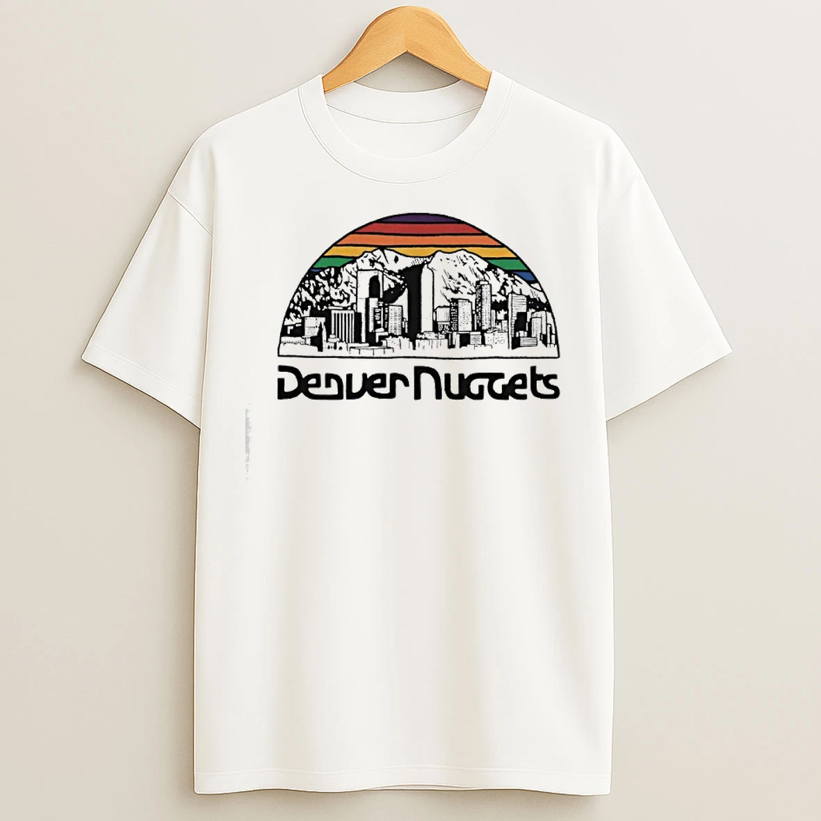 Classic Denver Nuggets Homage City Edition Retro Skyline T Shirts