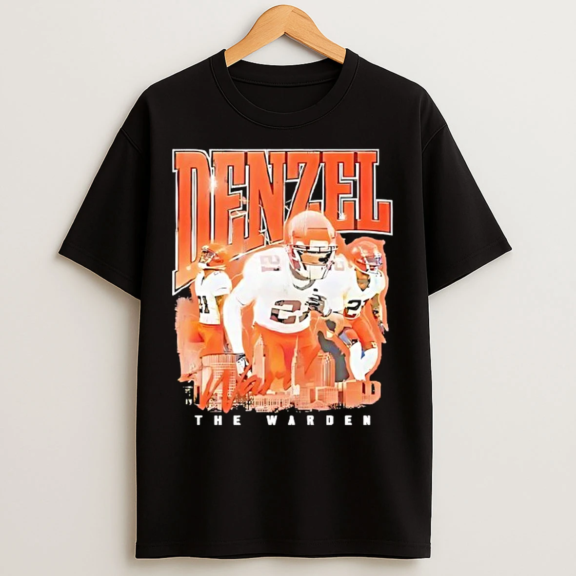 Classic Denzel Ward Cleveland Browns Football 90s Collage T Shirts