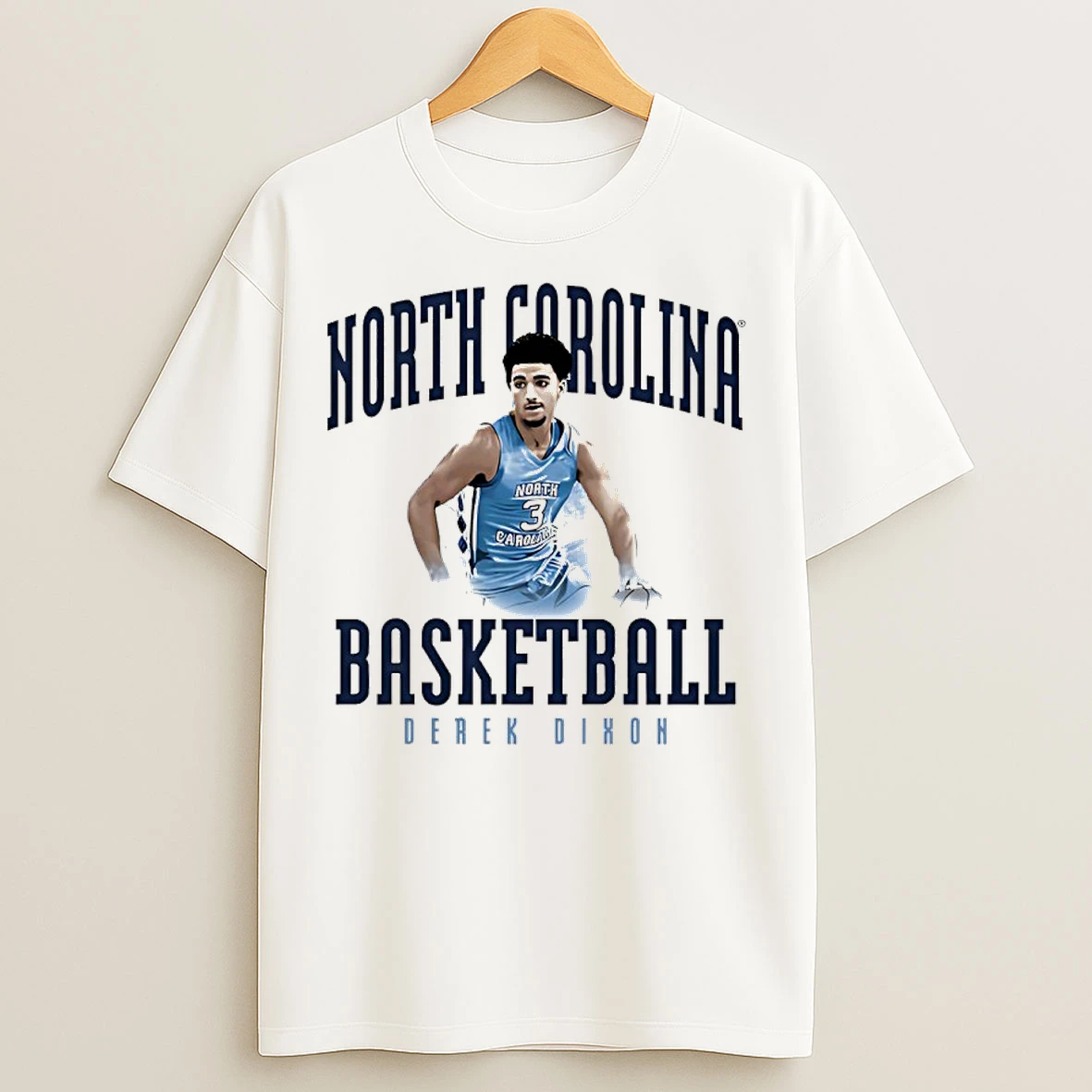 Classic Derek Dixon North Carolina Tar Heels Basketball Player Vintage T Shirts