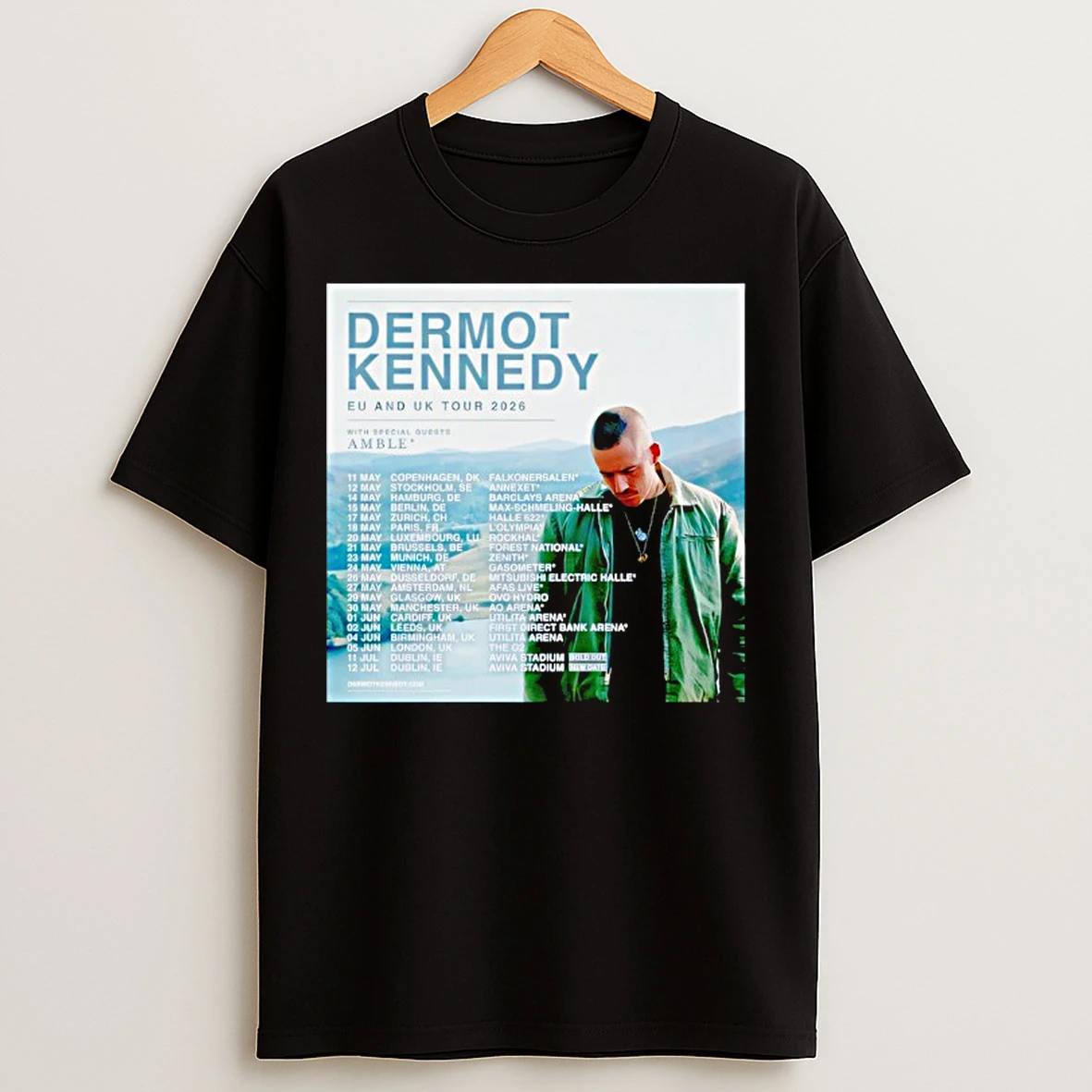 Classic Dermot Kennedy Eu And Uk Tour 2026 T Shirts