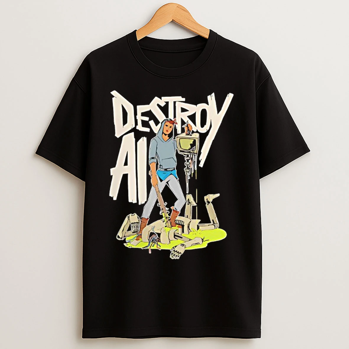 Classic Destroy Ai Natural Human T Shirts