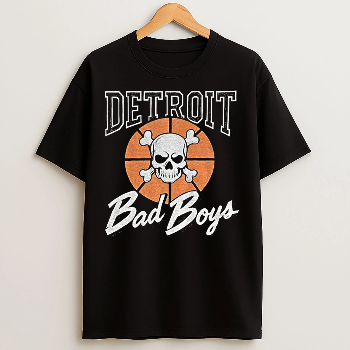 Classic Detroit Bad Boys Detroit Pistons Basketball Champion Skull T Shirts