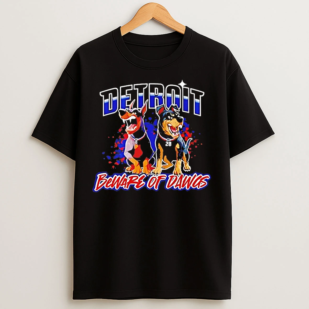 Classic Detroit Beware Of Dawgs T Shirts