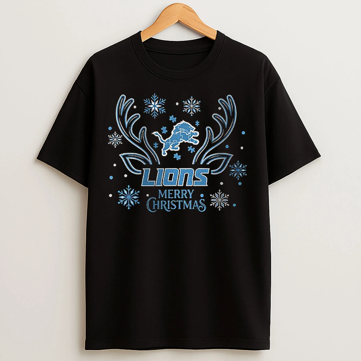 Classic Detroit Football Lions Merry Christmas T Shirts