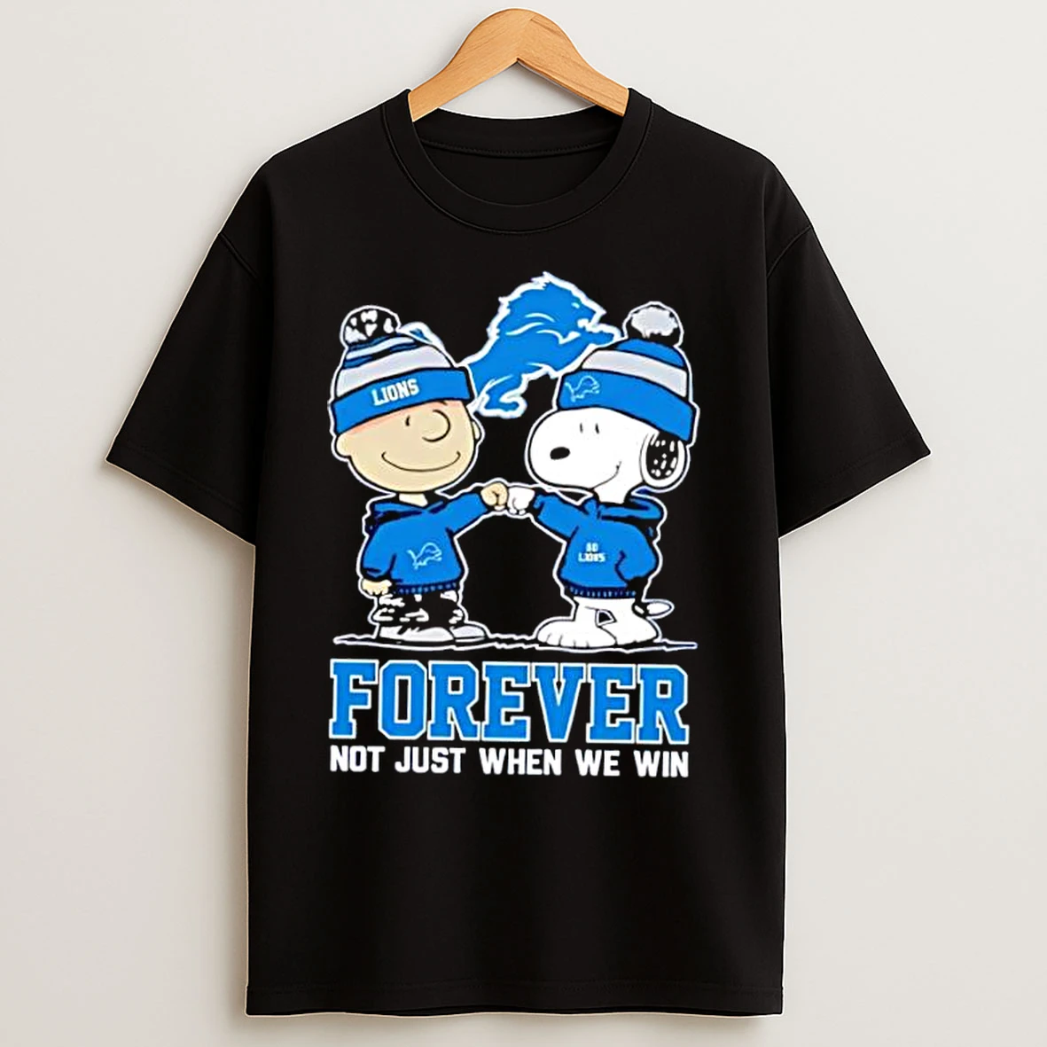 Classic Detroit Lions Charlie Brown And Snoopy Forever Not Just When We Win T Shirts