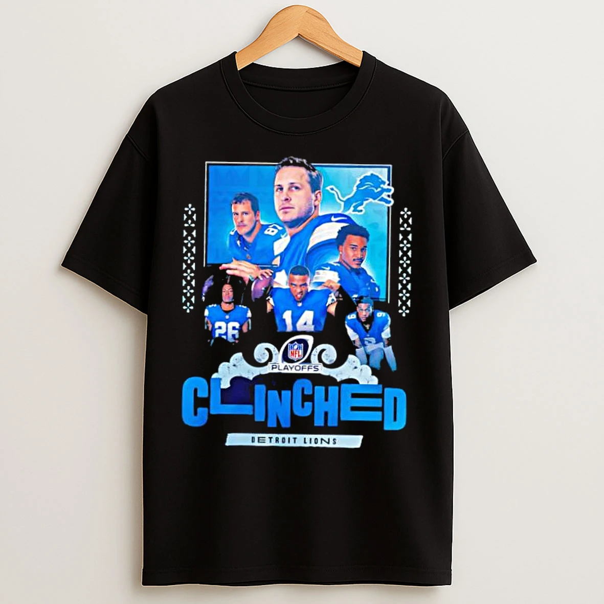 Classic Detroit Lions Clinched Playoffs Stylish T Shirts