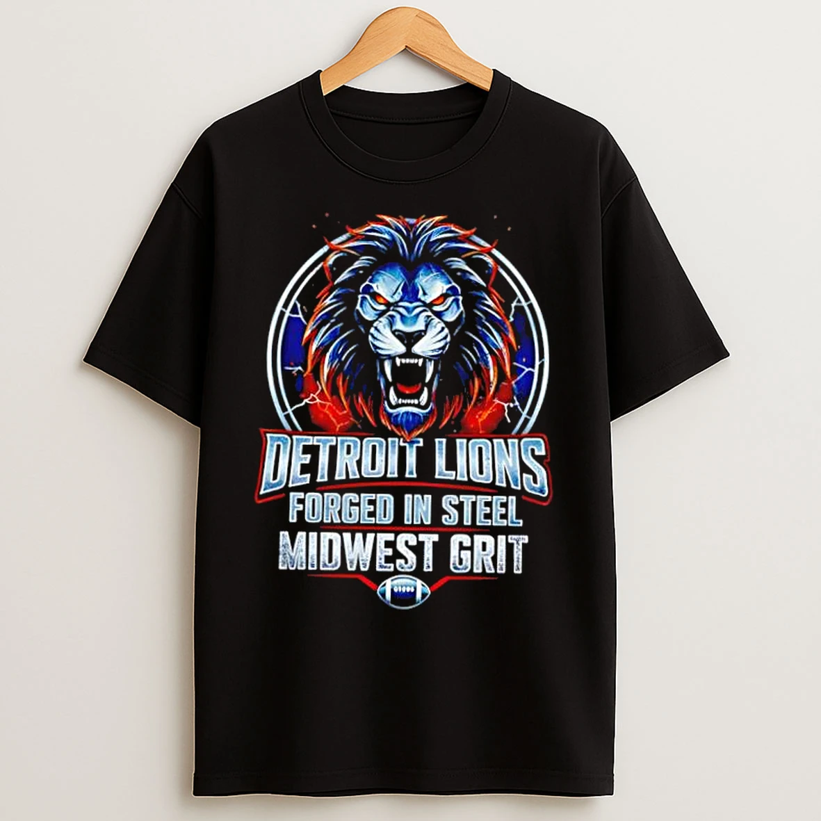 Classic Detroit Lions Forged In Steel Midwest Grit Football T Shirts