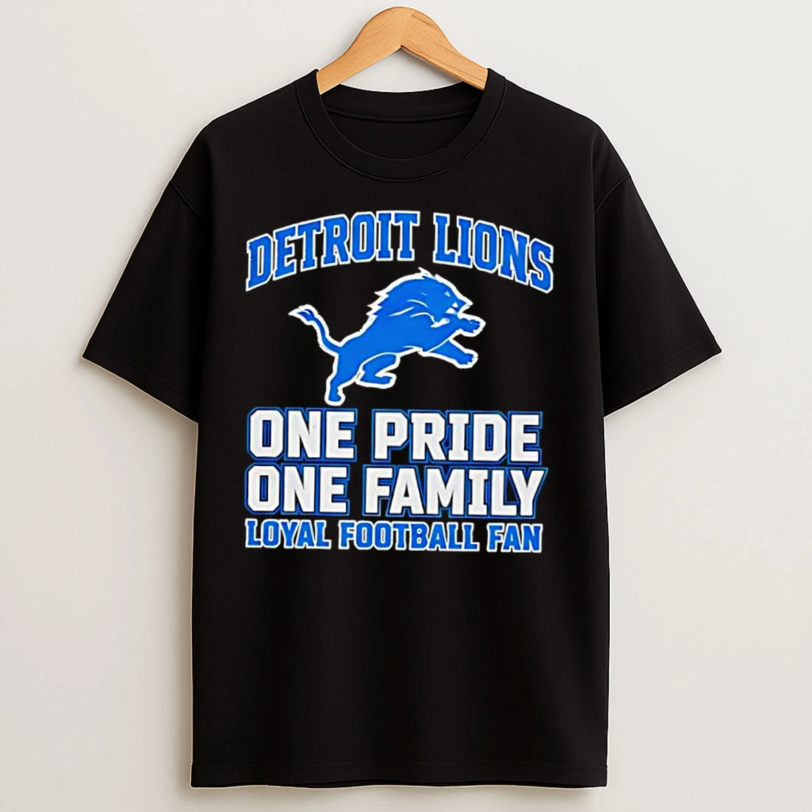 Classic Detroit Lions One Pride One Family Loyal Football Fan T Shirts