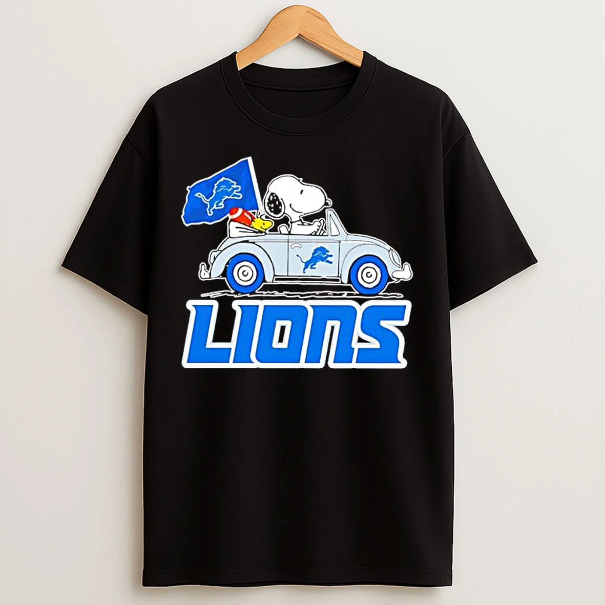 Classic Detroit Lions Snoopy And Woodstock Graphic T Shirts