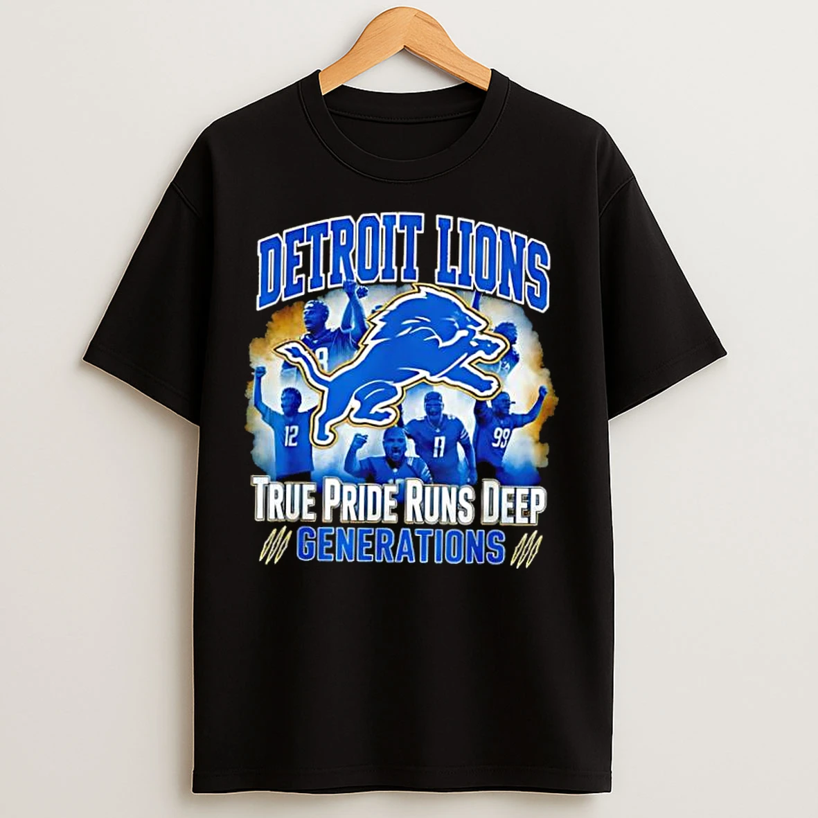 Classic Detroit Lions True Pride Runs Deep Generations Of Fans T Shirts