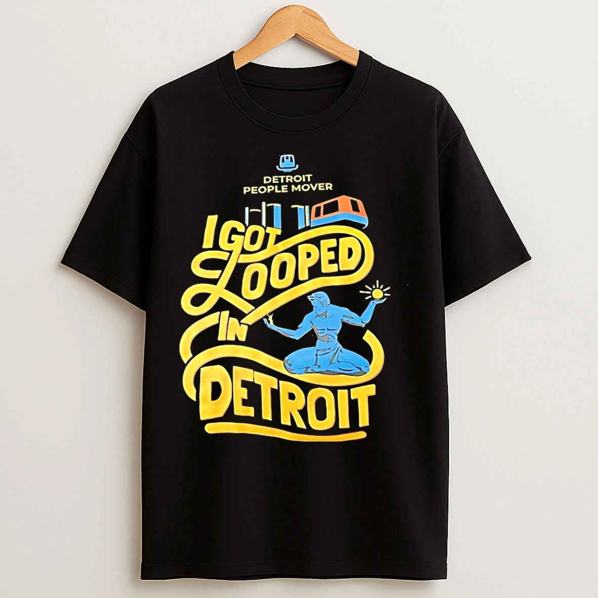 Classic Detroit People Mover I Got Looped In Detroit T Shirts
