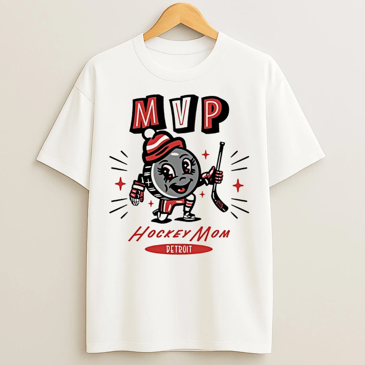Classic Detroit Red Wings 2025 Mvp Hockey Mom T Shirts