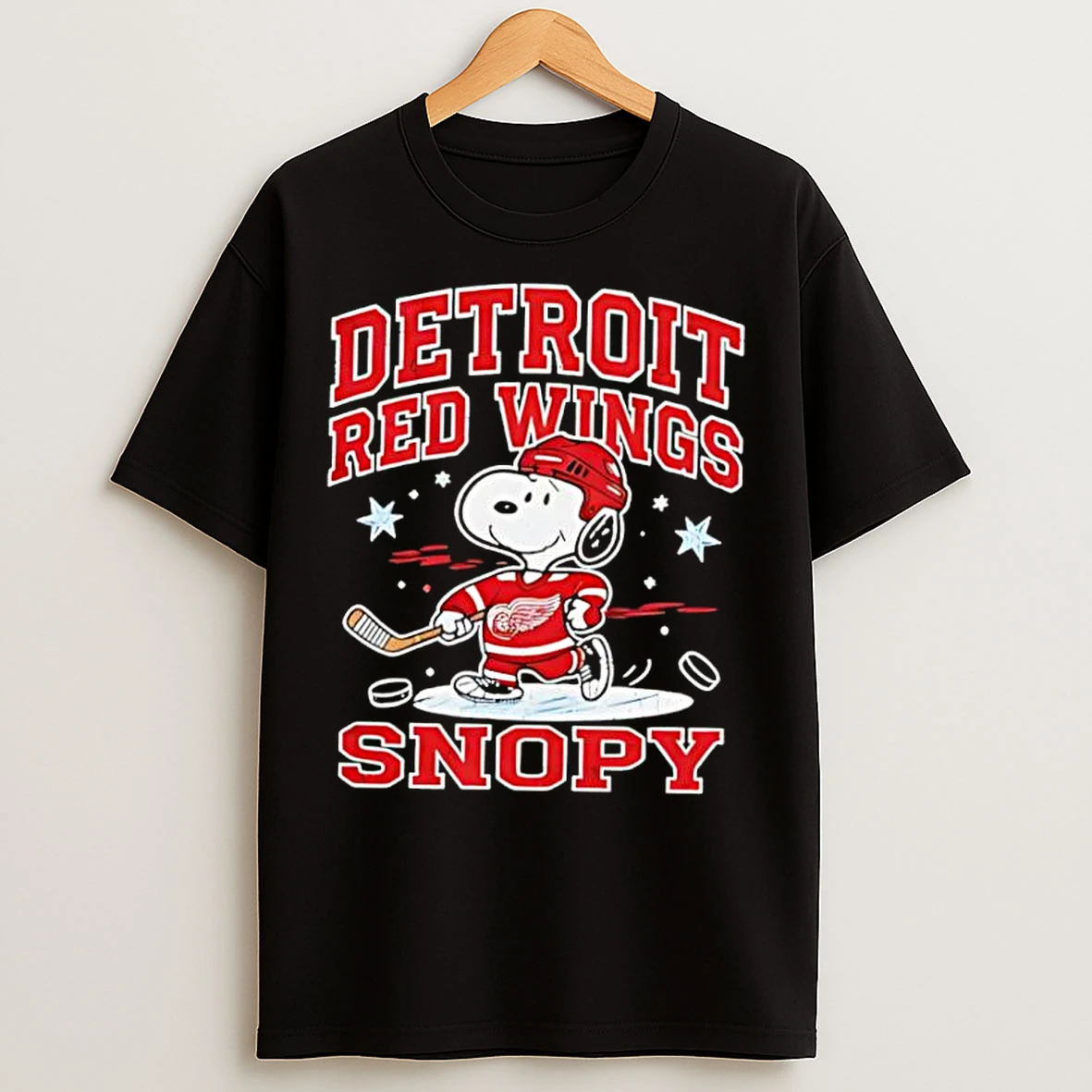 Classic Detroit Red Wings Snoopy Peanuts 2026 T Shirts