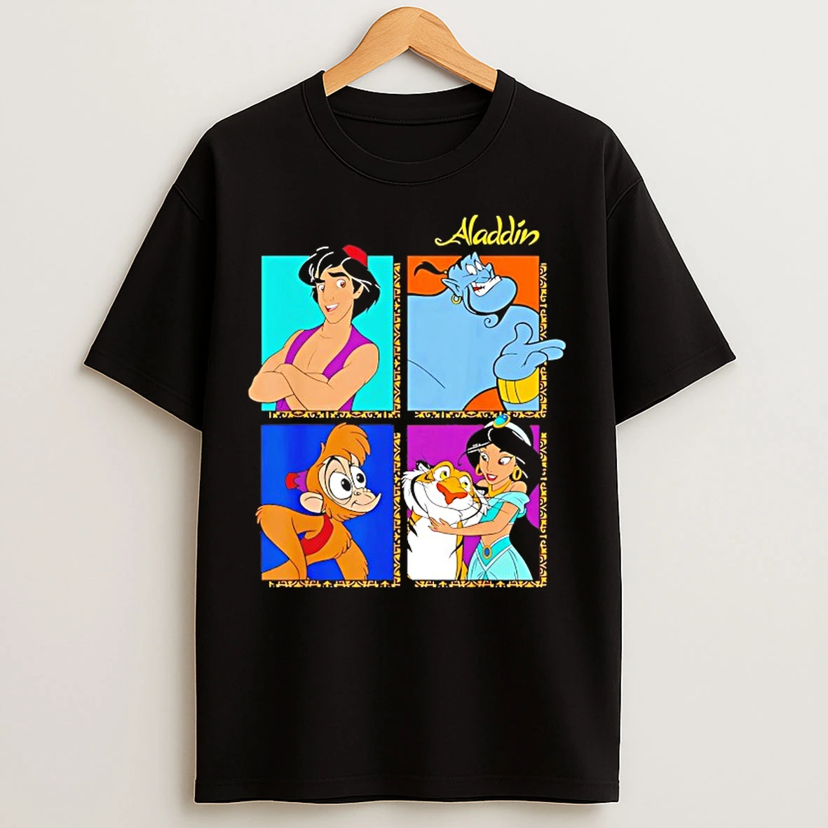 Classic Disney Aladdin Group Shot Box Up T Shirts