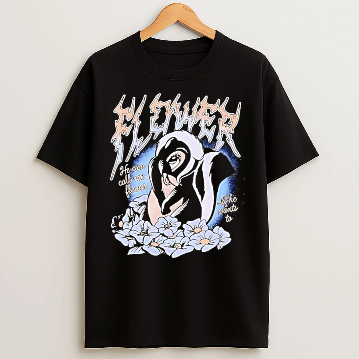 Classic Disney Bambi Flower Metal Stylish T Shirts