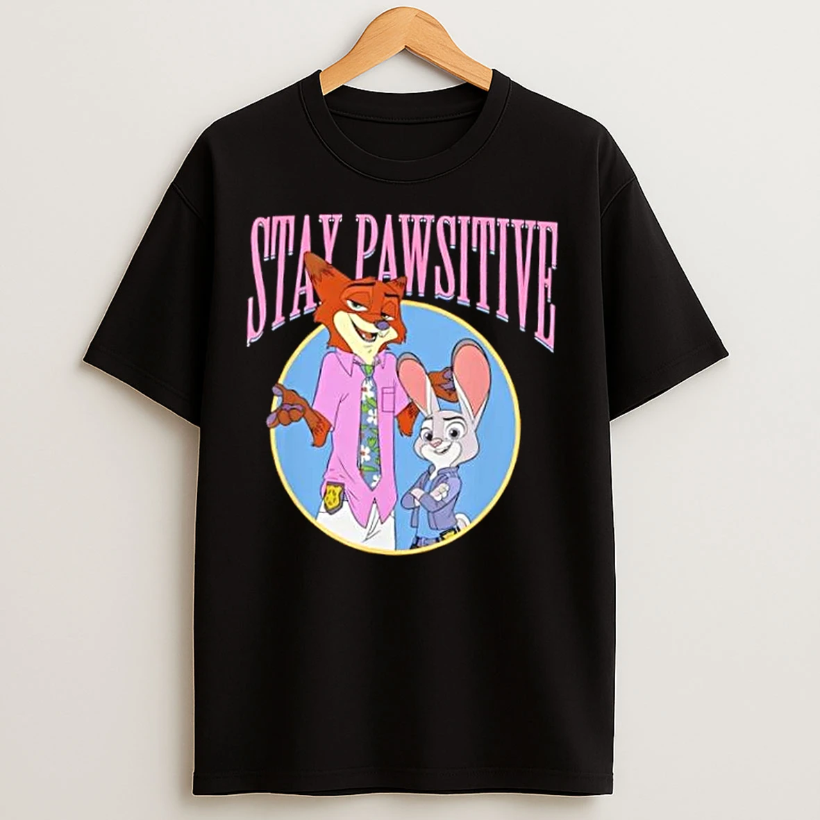 Classic Disney Zootopia 2 Stay Pawsitive The Best Team Portrait T Shirts