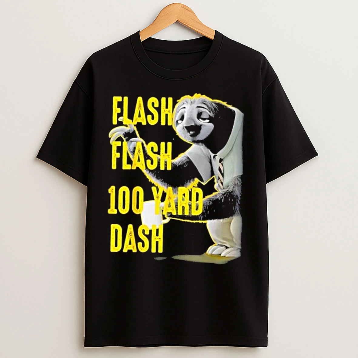 Classic Disney Zootopia Flash Flash 100 Yard Dash Portrait T Shirts