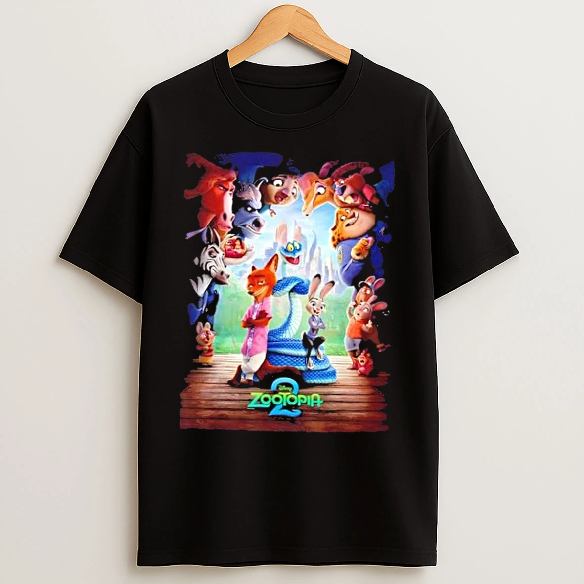 Classic Disney Zootopia Nick Judy And Gary Surrounded Art T Shirts